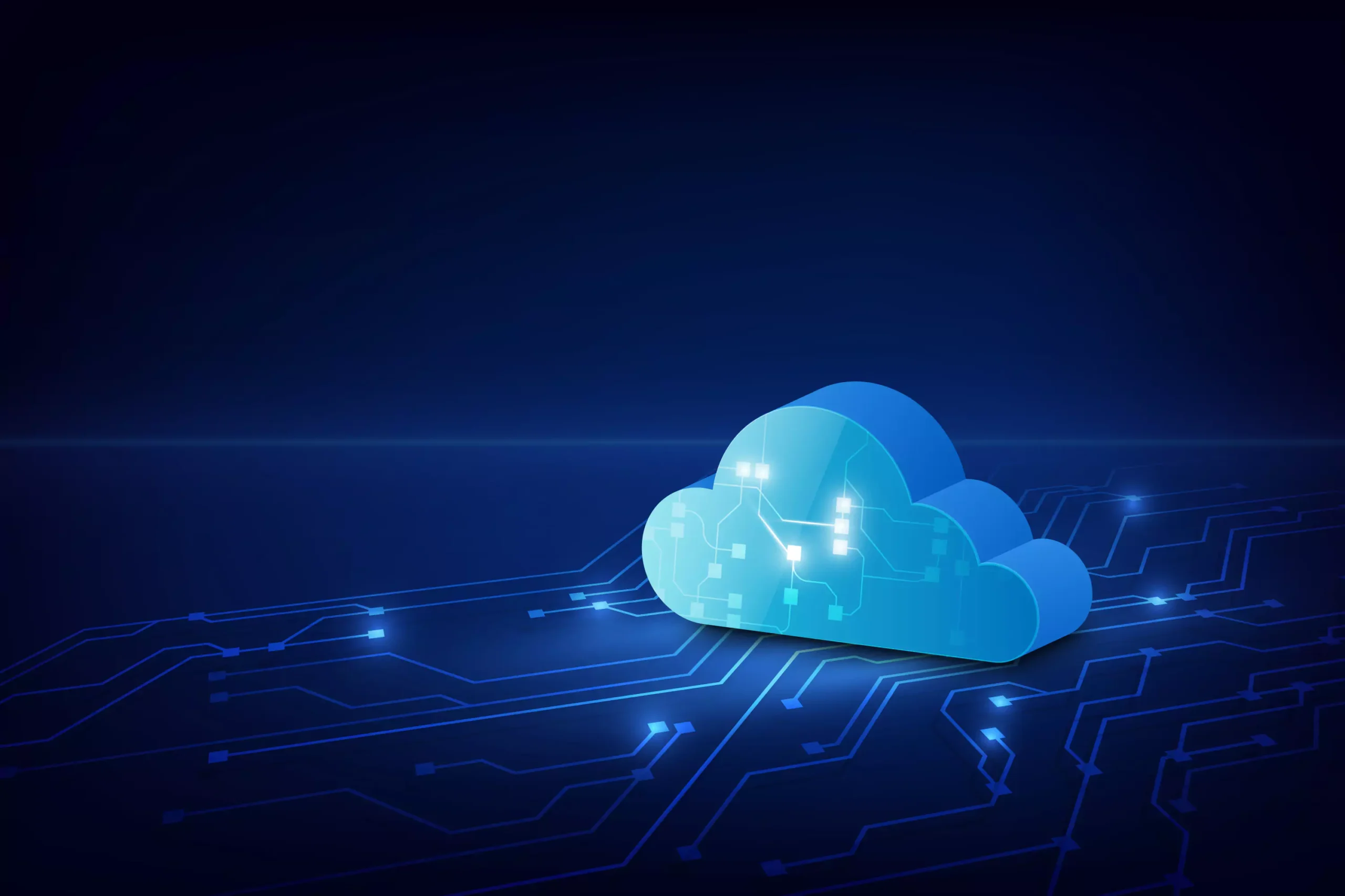 Cloud icon representing digital data management and storage.
