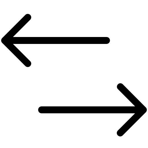 Two opposite arrows icon for PICOM365 Enterprise CVIS flexible pricing