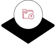 Icon representing secure medical image upload and download